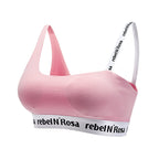 Asymmetric strap bra letters