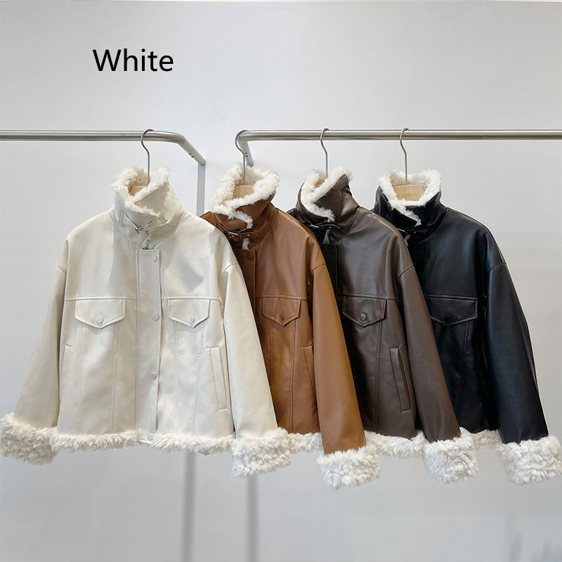 Korean Version Of Loose Retro Hong Kong Flavor Thick Lamb Fur